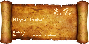 Migra Izabel névjegykártya